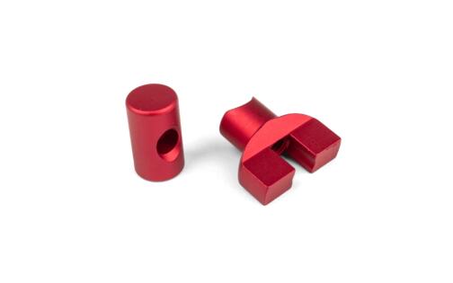 Brake Cable Adjuster M6 aluminium red