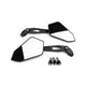 Mirror Set STR8 right + left road-legal black