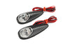 Indicators glue-on drop-shaped carbon / clear lens