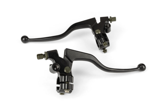 Brake Lever Set w/ mirror mount and brake light switch black