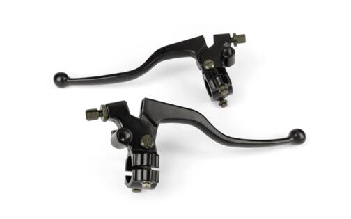 Brake Lever Set w/ mirror mount and brake light switch black
