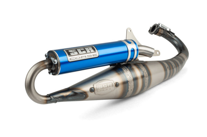 Exhaust SCR Corse Handmade 70 Piaggio blue