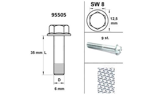 Screw Set CVT cover GY6 Silver