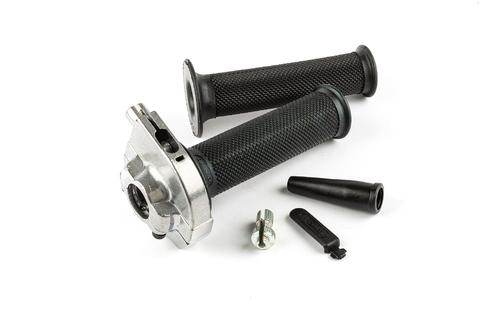 Complet Throttle Grip 2T Tommaselli HF Vintage Silver