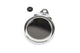 Tax Disc Holder round aluminium chrome