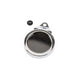 Tax Disc Holder round aluminium chrome