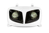 Headlight Mask (twin) white / black Yamaha BW's after 2004