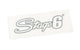 Sticker Stage6 logo 20x6cm silver