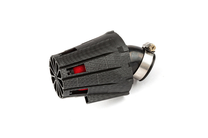 Air Filter STR8 E5 45° 35mm matte carbon / red