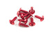 Fairing Screws M5x12 aluminium red (x 10)