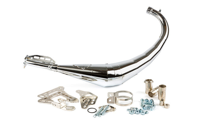 Exhaust (w/o silencer) Stage6 Streetrace chrome Derbi / AM6