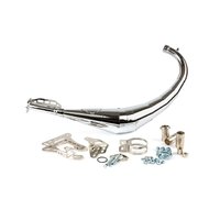 Exhaust (w/o silencer) Stage6 Streetrace chrome Derbi / AM6