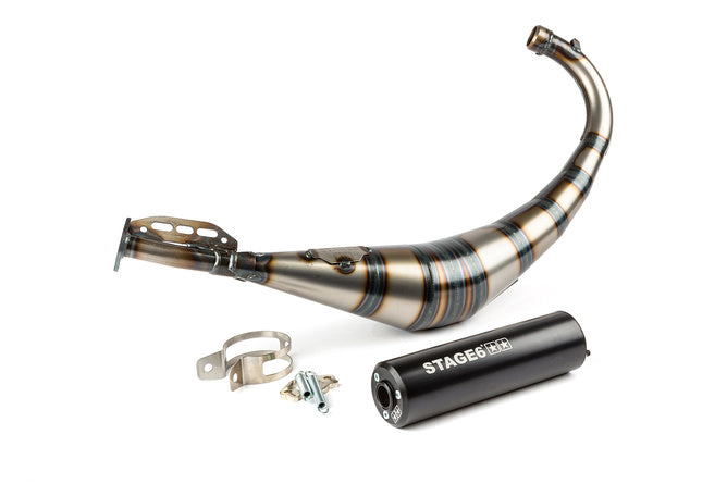 Exhaust Stage6 Streetrace CNC black Derbi / Minarelli AM6