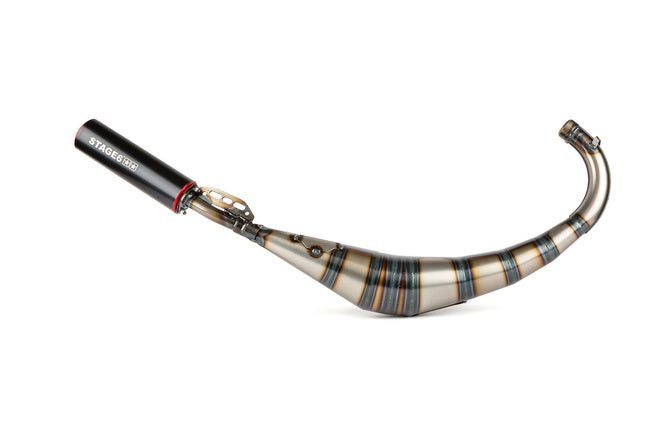 Exhaust Stage6 Streetrace CNC red / black Derbi / Minarelli AM6