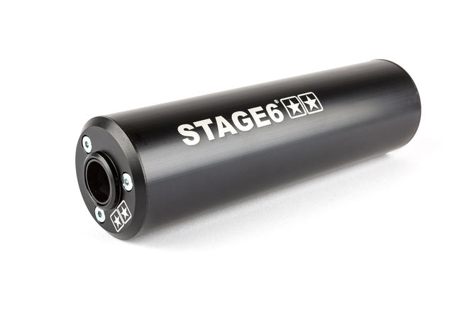 Exhaust Stage6 Streetrace CNC black Derbi / Minarelli AM6