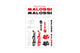 Sticker Sheet Malossi Mini 11,5x16,8cm black / red / white