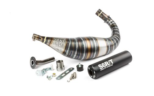 Exhaust Stage6 R/T 90 - 100cc CNC black Minarelli AM6