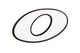 Sticker Start No, number 0, white with black outline, 13cm